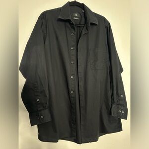 Calvin Klein Black Dress Shirt Regular Fit Size Large 16.5 32/33